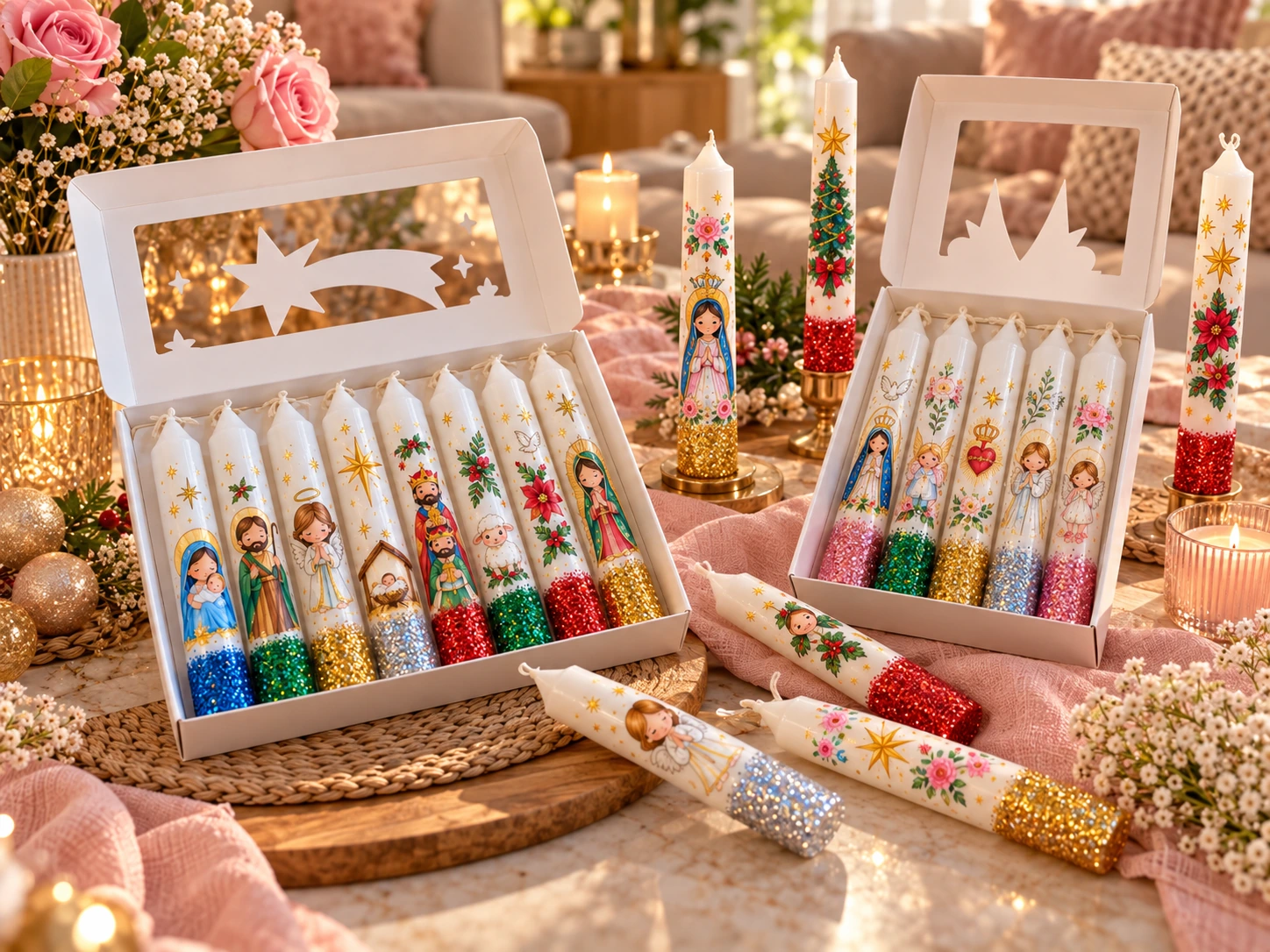 Velas personalizadas agrupadas